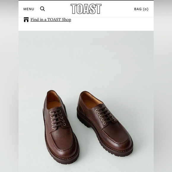 Toast Shoes - Fracap Leather Postman Shoes